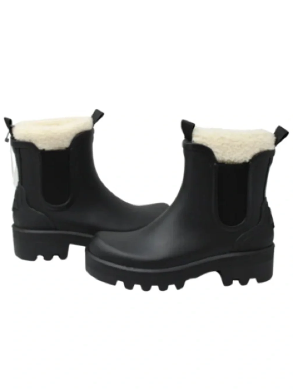 Cougar Ignite Black Rain Booties With Fur Inside, size 11, NWT no box